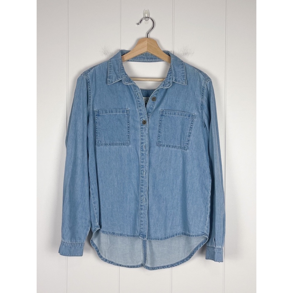 Lost in Lunar | Horizon Denim Cut Out Shirt